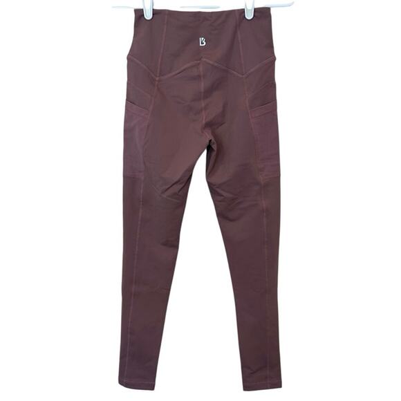 Buffbunny Womens High Rise Leggings Size S Dusty Pink Workout Activewear Pockets - Picture 2 of 7